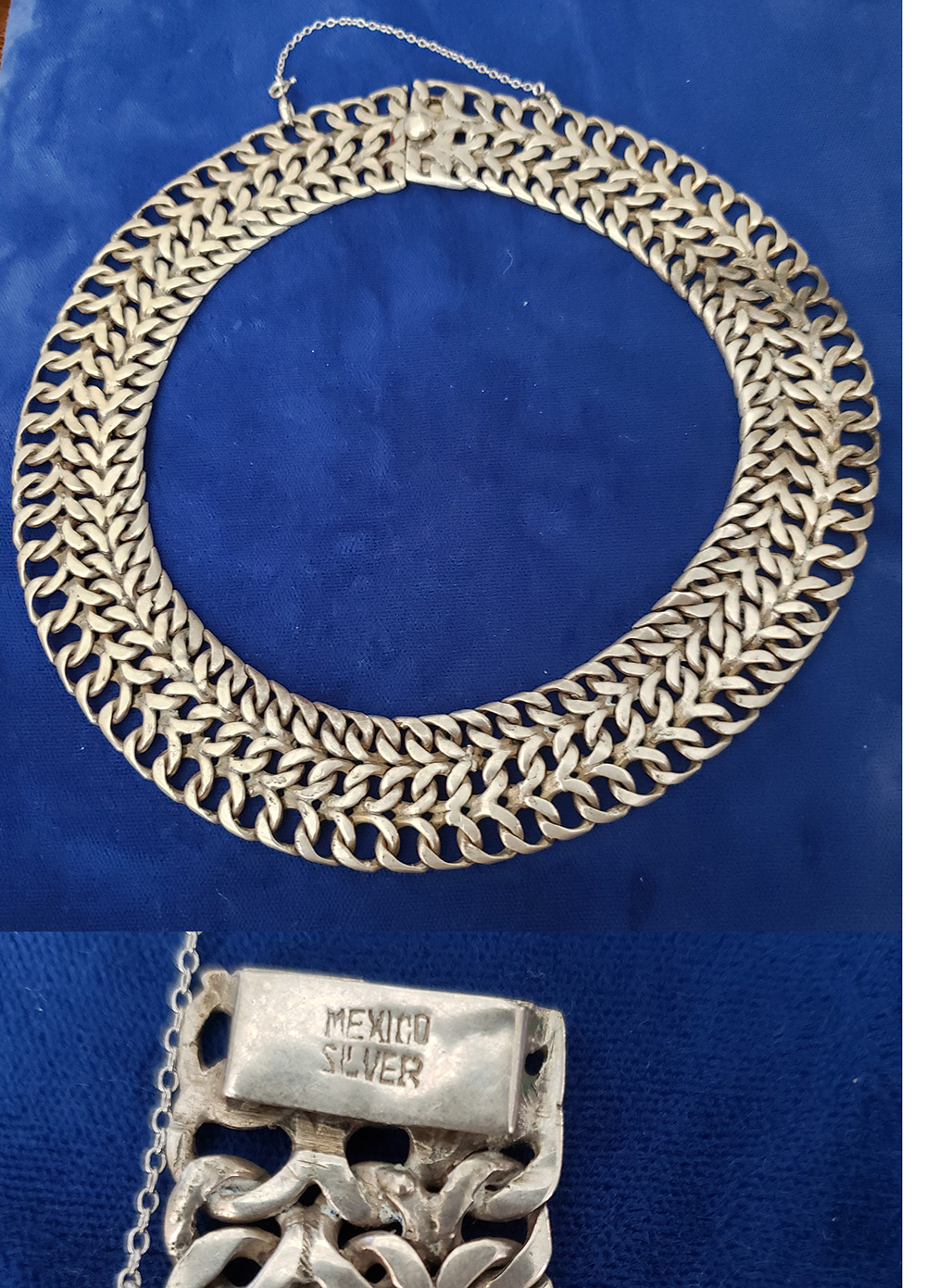 Vintage Heavy Taxco Mexico 925 Silver Rodolfo Massive Double Curb Necklace Nl141 Ebay